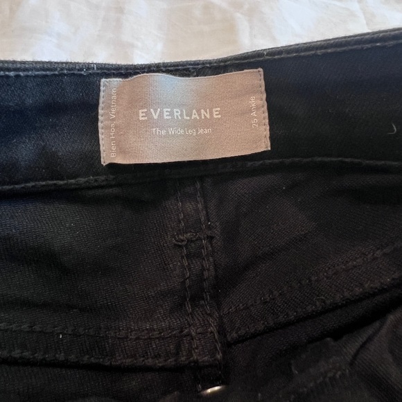 Everlane The Button-Fly Wide-Leg Jean Ankle 25 Black - Picture 6 of 6